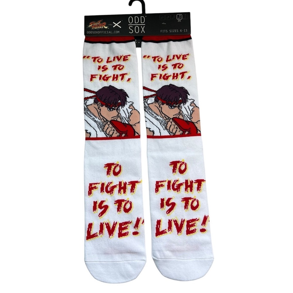 Odd Sox Street Fighter Size 6-13 Novelty Socks